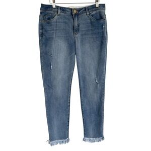 Democracy “Ab”Solution Technology Cropped Frayed Hem Jeans Women’s Size 12